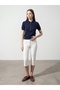 10874 Lyocell Blended Polo Collar Blouse-Navy Blue - 4