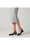 (Wiesse) Closed Toe Wide Heeled Women's Shoes Black - 4