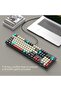 Mechanical Gaming Keyboard MK-Armor LED Blue Backlit Wired USB 104 Keys Red Switches Black&White - 6