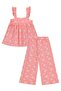 Palm Tree Patterned Set for 2-5 Years - Pink