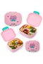 Bento Lunch Box Set of 2 w/ Stainless Steel Water Bottle 445ml – Shine Pink - 2