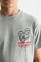 Boy's Crew Neck Short Sleeve Printed T-Shirt 24993 - 3