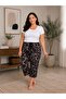Women's Viscose Pocketless Battal Capri Relaxed Cut Plus Size