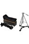 Professional Camera Tripod Dolly, 3-Wheel Slider Base with Portable Bag, Heavy Duty Folding Design - 3