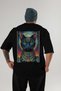 For the Love of Cats 66 Cats Printed Black Oversize T-Shirt 100% Cotton Unisex Cat Lover Premium Design - 2