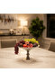 Mayflower Round Glass Fruit Bowl with White Marble Base | 24×18 cm - 2