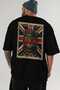For the Love of Cats 65 Cats Printed Black Oversize T-Shirt 100% Cotton Unisex Cat Lover Premium Design - 6