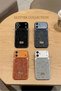 iPhone 11 Compatible Orange Luxury Stone Glitter Premium Phone Case with Camera Protection - 5