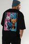 For the Love of Cats 15 Cats Printed Black Oversize T-Shirt 100% Cotton Unisex Cat Lover Premium Design - 8