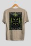 For the Love of Cats 68 Cats Printed Beige Oversize T-Shirt 100% Cotton Unisex Cat Lover Premium Design