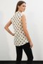 Women's Waist-Fitted Polka Dot Ecru Shirt - 4