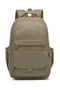 Large Size Multi-Pocket Waterproof Crinkle Fabric High School School Bag with Laptop Compartment Light Brown