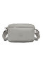 Daily Small Size Waterproof Lightweight Crinkle Fabric Women's Shoulder Bag Ice Gray