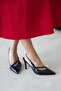 Alba Women's Heeled Leather Shoes Black
