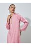 Pink Embellished Jalabiya with Tassel Detail - 2