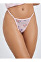 Light Pink Floral Slip with Thigh High Slit and Brief - 4