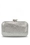 Varol 744 Box Snake Women's Evening Dress Bag Silver - 2