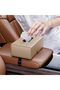 Car Tissue Box Holder PU Leather with Strap Buckle – Car Napkin Holder, Universal Auto Interior Accessories - 2