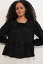 Women's Baby Collar Shirt Blouse 1463 - Black - 4