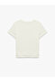 Cotton Short Sleeve Crew Neck Cherry Printed T-Shirt - 4