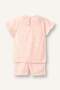 100% Cotton Ribbed 2-Piece Light Pink Pajama Set for Baby Girl H5506A526Sm - 4