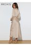 Women's Long Sleeve Mock Neck Satin Dress Dress, Elastic High Waist Long Party Dress for Ladies, Sum - 4