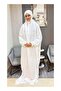 Women's One-Piece Islamic Prayer Dress with Attached Scarf, Premium Cotton - 2