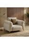 Draven 1 Seater Fabric Sofa | Armchair | Modern Design Accent Chair - Light Brown