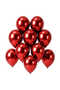 Red Color Latex Chrome Balloon (15 cm) - 10 Pieces