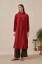 Burgundy-Tie-Dye Detailed Tunic