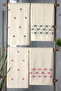 Set of 4 Embroidered Bordered Hand and Face Towels |   50X90 cm |   100% Cotton, High Absorbency, Soft Textured Towel Set
