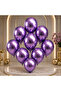 Purple Color Latex Chrome Balloon (30 cm) - 6 Pieces - 2