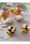 Handmade Set of 6 Organic Snap Clips Pinterest Models Hair Accessories Suitable for All Age Groups