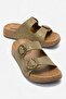 Double Buckle Women's Slippers Vison