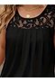 Women's Strappy Round Neck Lace Detailed Viscose Blouse - 2