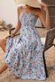 New Season Women's Rope Strap Patterned Gipe Detail Midi Single Jersey Summer Dress - 2