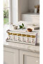 6-Piece Glass Spice Rack Set / Wooden Shelf with Labels & Wooden Stand - 2