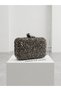 70984 Stone-Detail Mini Handbag with Case Stylish Evening Dress Bag for Women