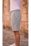 Men's Karmelange Color Pique Fabric Stylish Comfortable Double-Leg Shorts with Pockets - 2