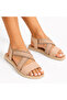 Women's Stoned Genuine Leather Casual Sandals - 4