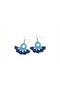 Hand Knitted Ethnic Earrings with Flowers - 2
