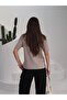 Women's Massi Interlock Fabric V-Neck Oversize T-Shirt - 2