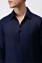 Navy Blue Crinkled Relax Fit Men's Shirt - 5
