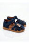 Genuine Leather Navy Blue Boys' Orthopedic Sandals - 2