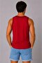Men's Athlete Crew Neck Sleeveless Summer Tank Top - Red - 3