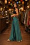 Emerald Green Color Silk Trousers - 4