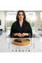 Oval Serving Tray with Crystal-Clear acrylic Lid & Removable Dividers, Bamboo, 29cm - 7