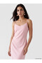 Original V-Neck Drawstring Strap Gathered Crepe Dress - 2