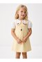 Girl's Rabbit Collar Gilet Dress with Blouse 2-Piece Set - 2