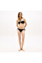 Women's Side-Tie and Turtle Shell Patterned Black Bikini Bottom - 2